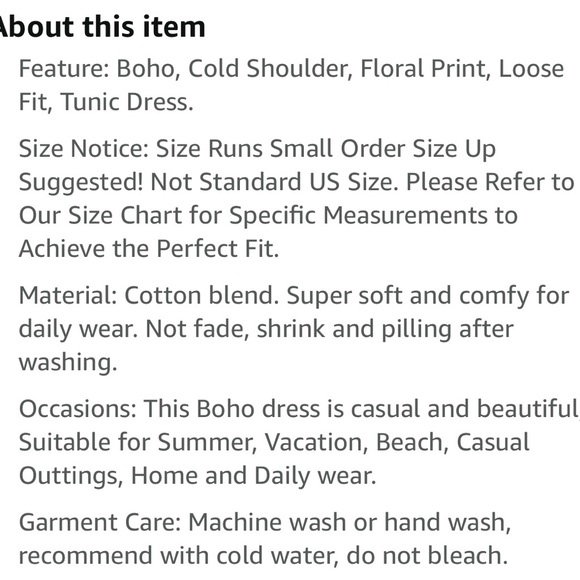 NWOT: Akivide Boho Tunic Dress - Picture 5 of 5